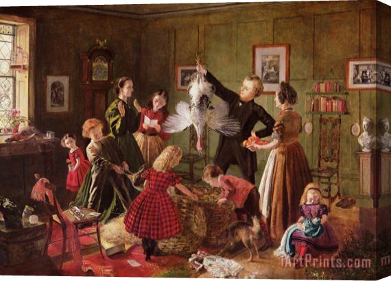 Robert Braithwaite Martineau The Christmas Hamper Stretched Canvas Print / Canvas Art