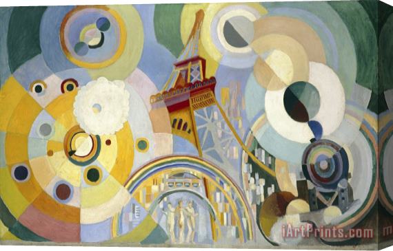 Robert Delaunay Air Iron And Water Stretched Canvas Painting / Canvas Art
