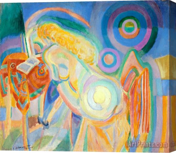 Robert Delaunay Femme Nue Lisant (nude Woman Reading) Stretched Canvas Painting / Canvas Art