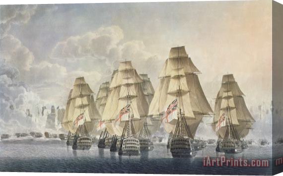 Robert Dodd Battle Of Trafalgar Stretched Canvas Painting / Canvas Art
