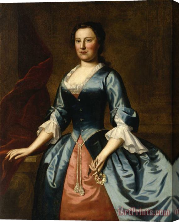 Robert Feke Portrait of Mrs. Samuel Mccall, Sr. Stretched Canvas Print / Canvas Art