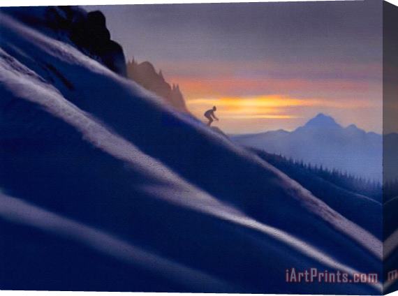 Robert Foster Ski Slopes Stretched Canvas Painting / Canvas Art