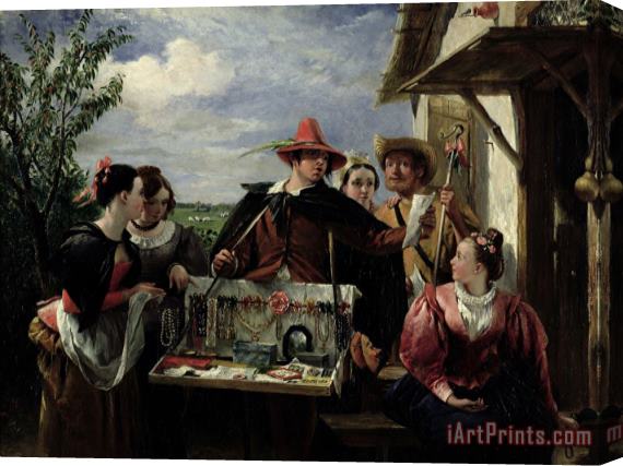 Robert Leslie Autolycus scene from 'A Winter's Tale' Stretched Canvas Print / Canvas Art