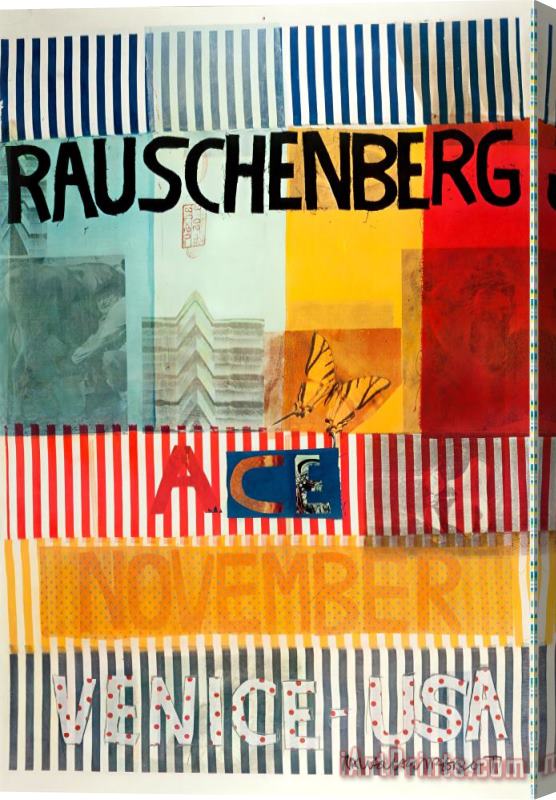 Robert Rauschenberg Ace Venice Usa, 1977 Stretched Canvas Painting / Canvas Art