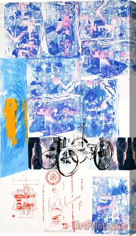 Robert Rauschenberg Azure Reef (renault Paper Work), 1984 Stretched Canvas Print / Canvas Art