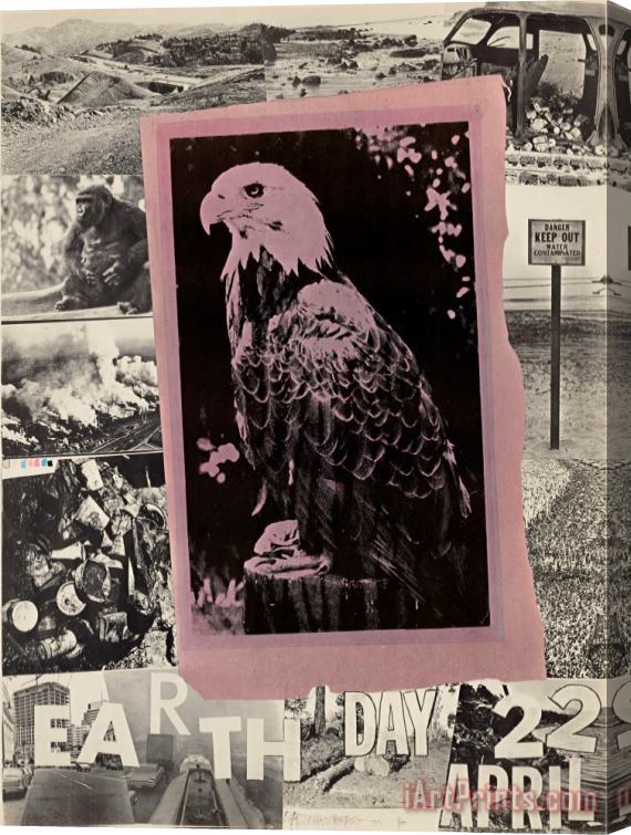 Robert Rauschenberg Earth Day Poster, 1970 Stretched Canvas Print / Canvas Art