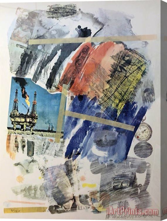 Robert Rauschenberg Oil Rig, 1972 Stretched Canvas Painting / Canvas Art