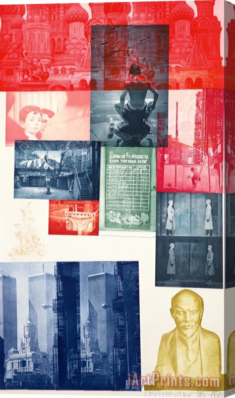 Robert Rauschenberg Soviet American Array I, 1988 89 Stretched Canvas Print / Canvas Art