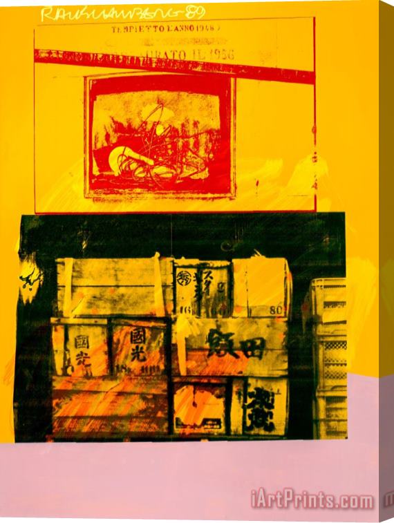 Robert Rauschenberg Story Crates (from The Urban Bourbon Series), 1989 Stretched Canvas Print / Canvas Art