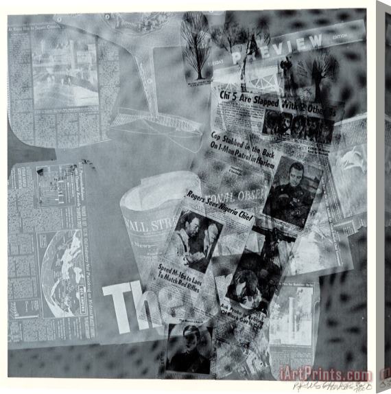 Robert Rauschenberg Surface Series From Currents, 1970 Stretched Canvas Print / Canvas Art