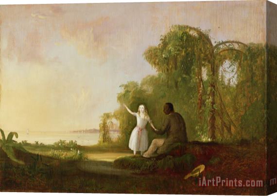 Robert Scott Duncanson Uncle Tom and Little Eva Stretched Canvas Painting / Canvas Art
