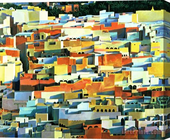 Robert Tyndall North African Townscape Stretched Canvas Painting / Canvas Art