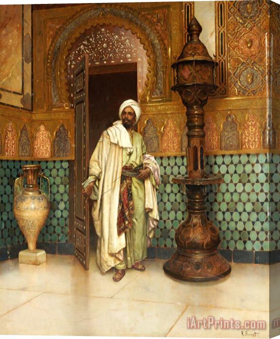 Rodolphe Ernst An Arab in a Palace Interior Stretched Canvas Print / Canvas Art