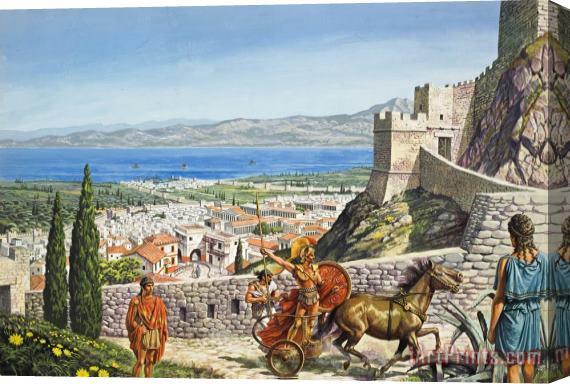 Roger Payne Ancient Corinth Stretched Canvas Painting / Canvas Art