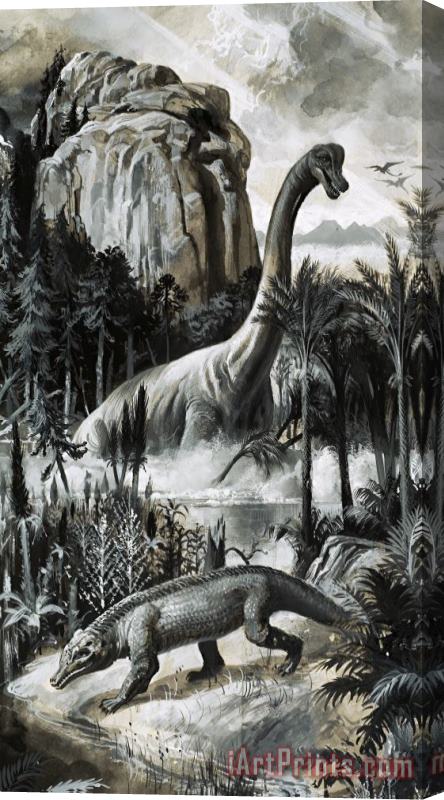 Roger Payne Dinosaurs Stretched Canvas Print / Canvas Art