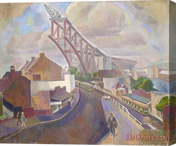 Roland Wakelin The Bridge Under Construction Stretched Canvas Painting / Canvas Art