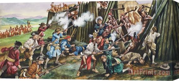Ron Embleton Storming of the Fortress of Neoheroka Stretched Canvas Print / Canvas Art