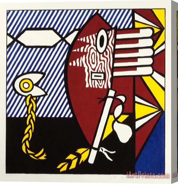 Roy Lichtenstein American Indian Theme I, 1980 Stretched Canvas Print / Canvas Art