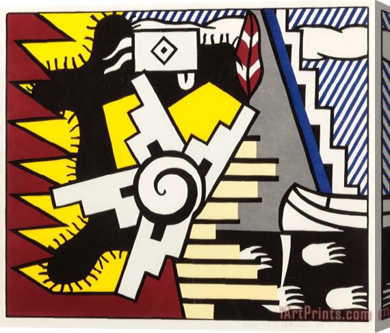 Roy Lichtenstein American Indian Theme Ii, 1980 Stretched Canvas Painting / Canvas Art