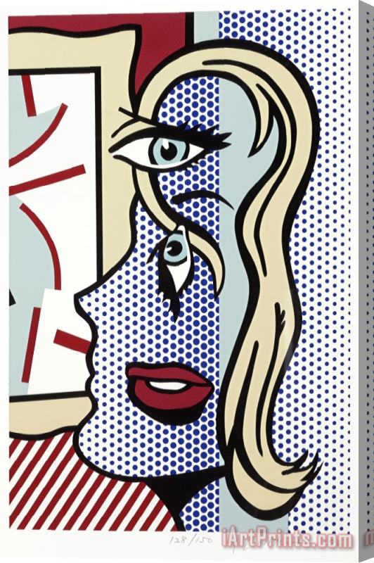 Roy Lichtenstein Art Critic, Signed, 1996 Stretched Canvas Painting / Canvas Art