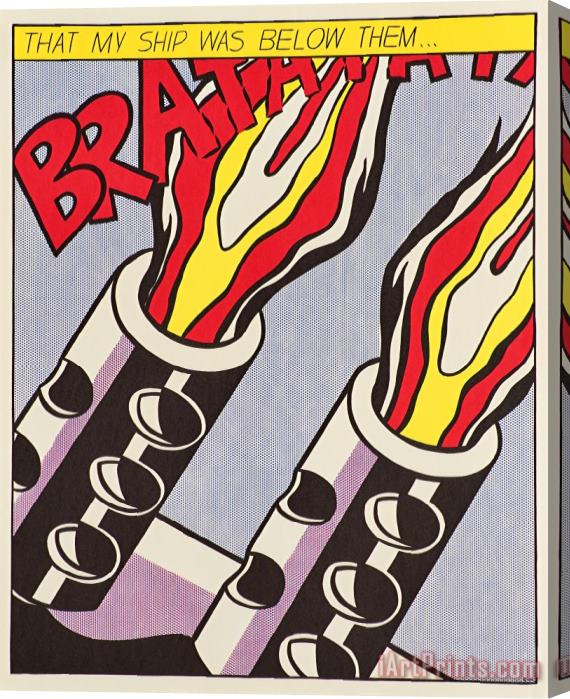Roy Lichtenstein As I Opened Fire Panel 3 of 3, 2000 Stretched Canvas Print / Canvas Art