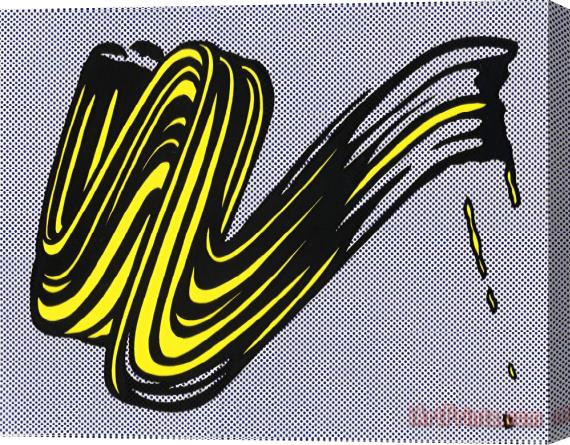 Roy Lichtenstein Brushstroke, 1965 Stretched Canvas Print / Canvas Art