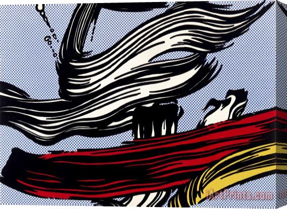 Roy Lichtenstein Brushstroke Stretched Canvas Painting / Canvas Art