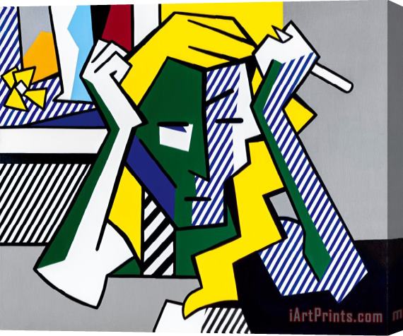 Roy Lichtenstein Deep in Thought, 1980 Stretched Canvas Painting / Canvas Art