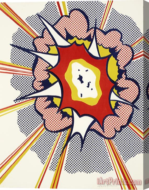 Roy Lichtenstein Explosion From Portfolio 9, 1967 Stretched Canvas Painting / Canvas Art