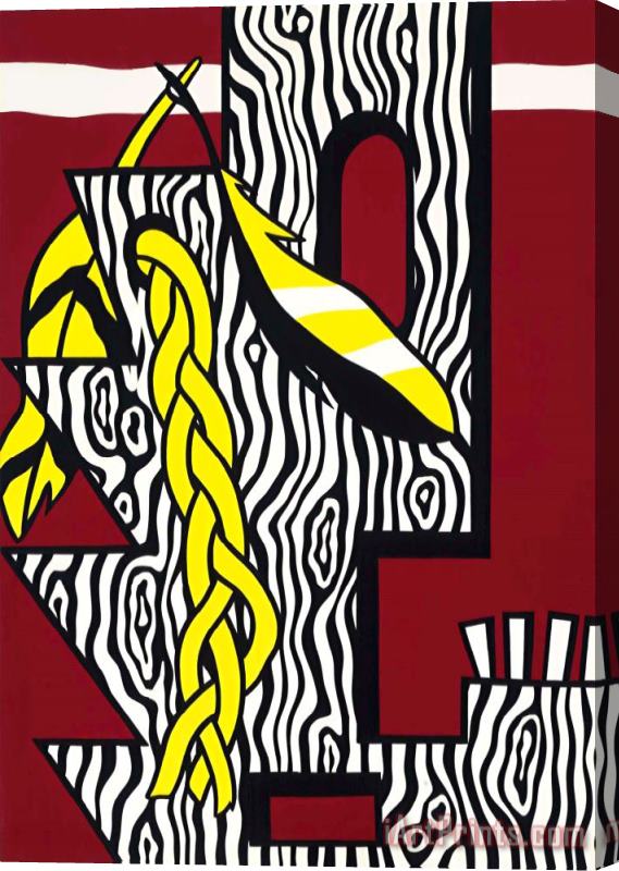 Roy Lichtenstein Head with Braid And Feathers, 1979 Stretched Canvas Print / Canvas Art