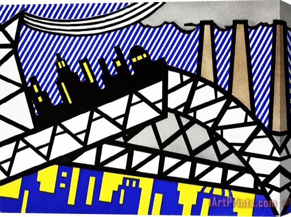Roy Lichtenstein Illustration, From La Nouvelle Chute De L'amerique, 1992 Stretched Canvas Print / Canvas Art