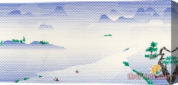 Roy Lichtenstein Landscape with Boats, 1996 Stretched Canvas Print / Canvas Art