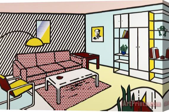 Roy Lichtenstein Modern Room, 1990 Stretched Canvas Print / Canvas Art