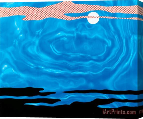 Roy Lichtenstein Moonscape Stretched Canvas Painting / Canvas Art