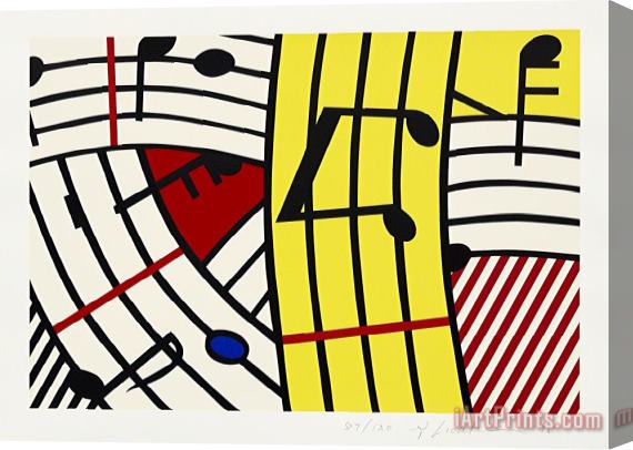 Roy Lichtenstein Musical Notes (composition Iv), 1995 Stretched Canvas Print / Canvas Art