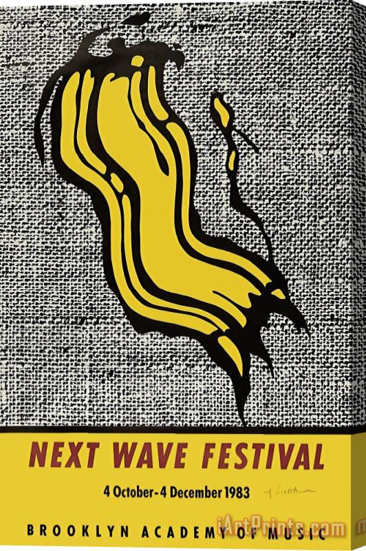 Roy Lichtenstein New Wave Festival Stretched Canvas Print / Canvas Art