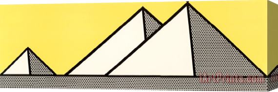 Roy Lichtenstein Pyramids, 1969 Stretched Canvas Print / Canvas Art