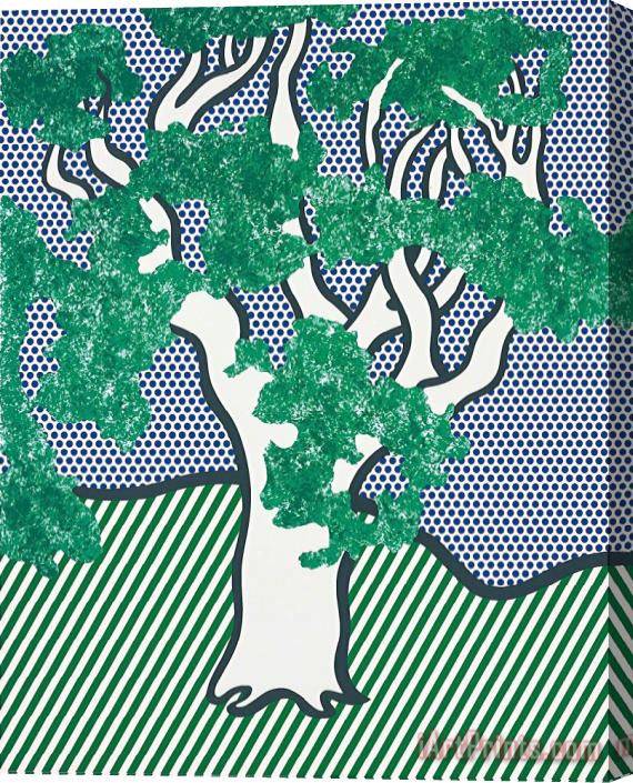 Roy Lichtenstein Rain Forest, From Columbus in Search of a New Tomorrow, 1992 Stretched Canvas Print / Canvas Art
