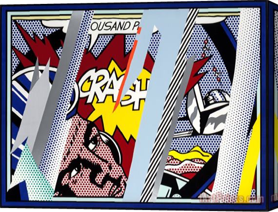 Roy Lichtenstein Reflections on Crash (from Reflections Series), 1990 Stretched Canvas Print / Canvas Art
