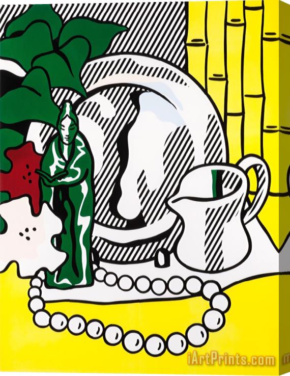 Roy Lichtenstein Still Life with Figurine (from The Six Still Lifes Series), 1974 Stretched Canvas Print / Canvas Art