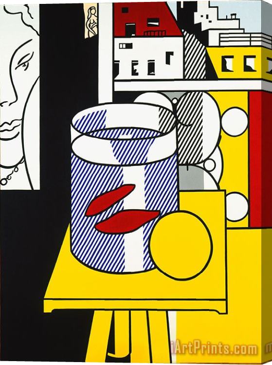 Roy Lichtenstein Still Life with Goldfish Stretched Canvas Painting / Canvas Art