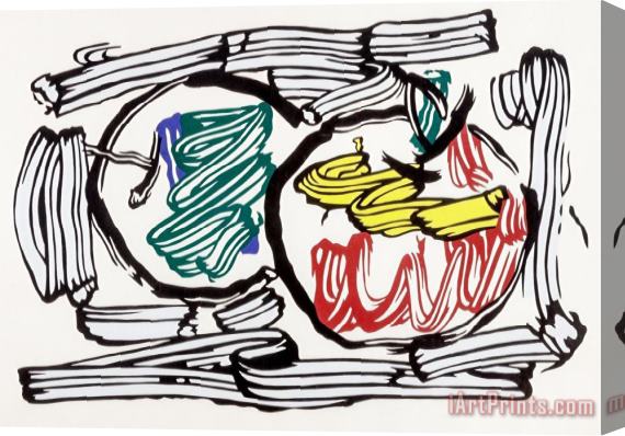 Roy Lichtenstein Two Apples (from Seven Apple Woodcut Series), 1983 Stretched Canvas Painting / Canvas Art