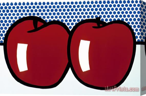 Roy Lichtenstein Two Apples 1972 Stretched Canvas Print / Canvas Art