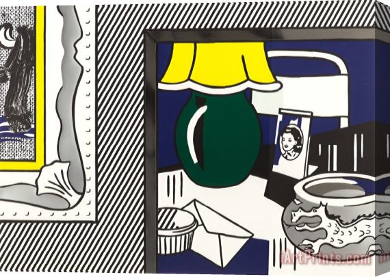 Roy Lichtenstein Two Paintings, Green Lamp (from The Paintings Series), 1984 Stretched Canvas Painting / Canvas Art