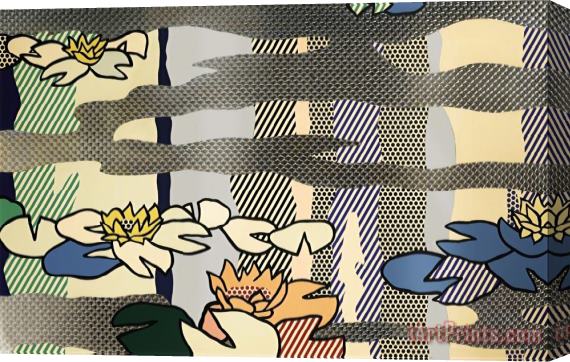 Roy Lichtenstein Water Lily Pond with Reflections, 1992 Stretched Canvas Painting / Canvas Art