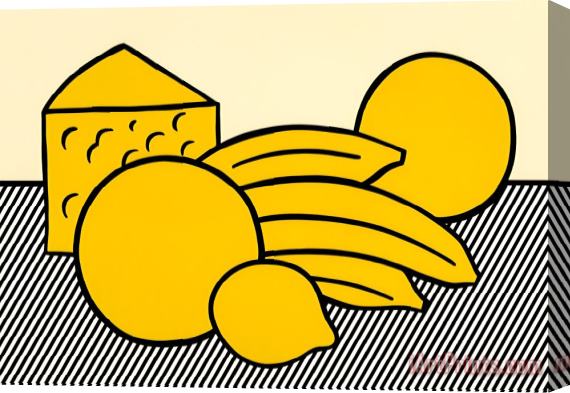 Roy Lichtenstein Yellow Still Life, From The Six Still Lifes Portfolio, 1974 Stretched Canvas Painting / Canvas Art