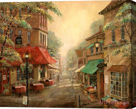 Ruane Manning Charlie's Cafe Stretched Canvas Painting / Canvas Art