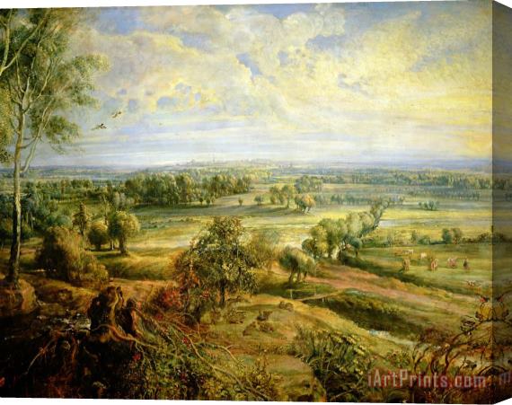 Rubens An Autumn Landscape with a view of Het Steen in the Early Morning Stretched Canvas Painting / Canvas Art