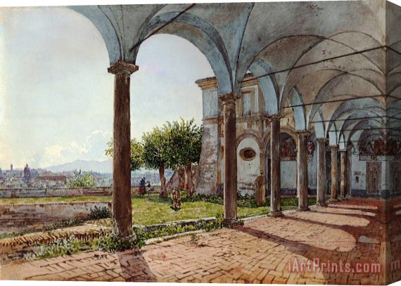 Rudolf von Alt View From Sant'onofrio on Rome Stretched Canvas Print / Canvas Art