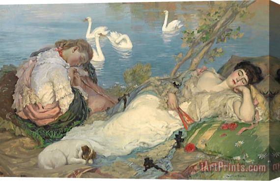 Rupert Bunny Endormies Stretched Canvas Print / Canvas Art